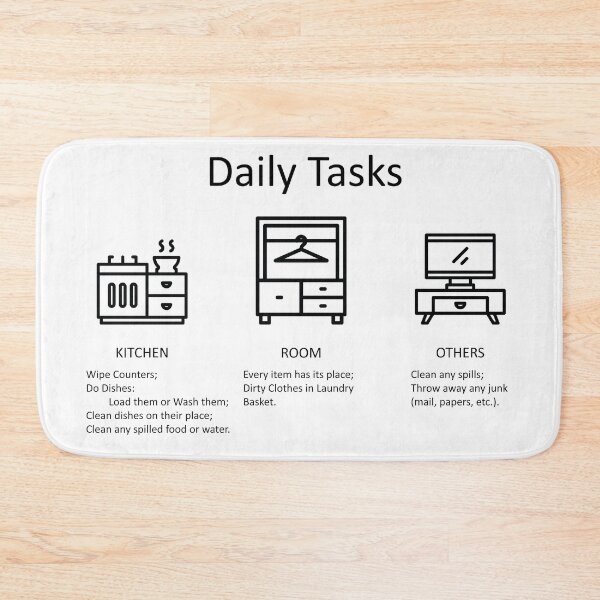 Item preview, Daily Cleaning Tasks designed and sold by mattpanta.