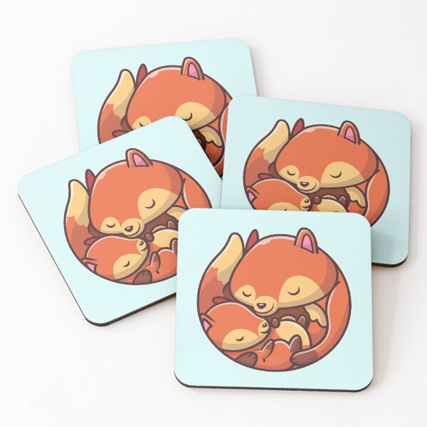 Item preview, Cute mommy fox with her adorable child fox designed and sold by kalud-zoldyck.