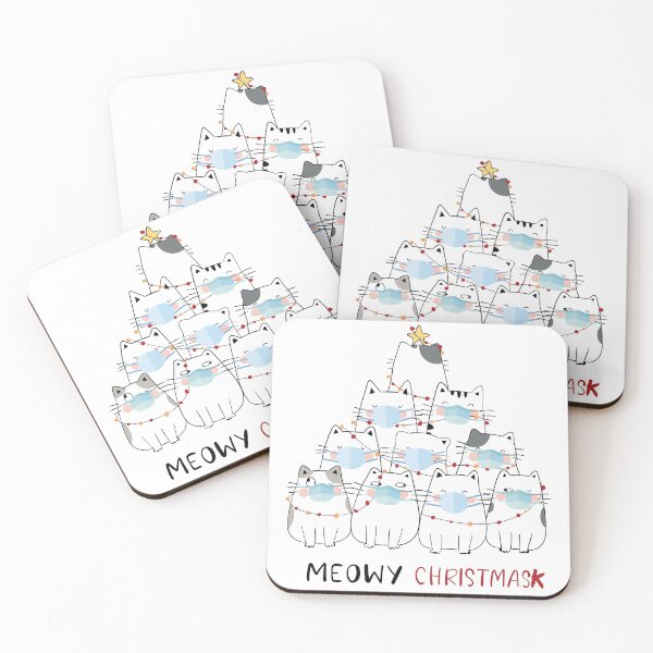 Item preview, Meowy Christmask Cute Christmas Cats designed and sold by Suhy.