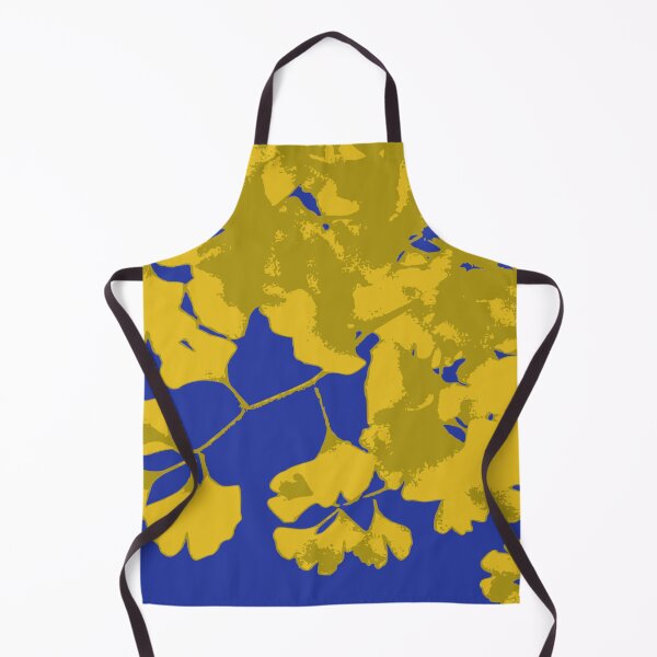Item preview, Ginko Leaves in Yellow and Green on Royal Blue designed and sold by AlteredAtelier.