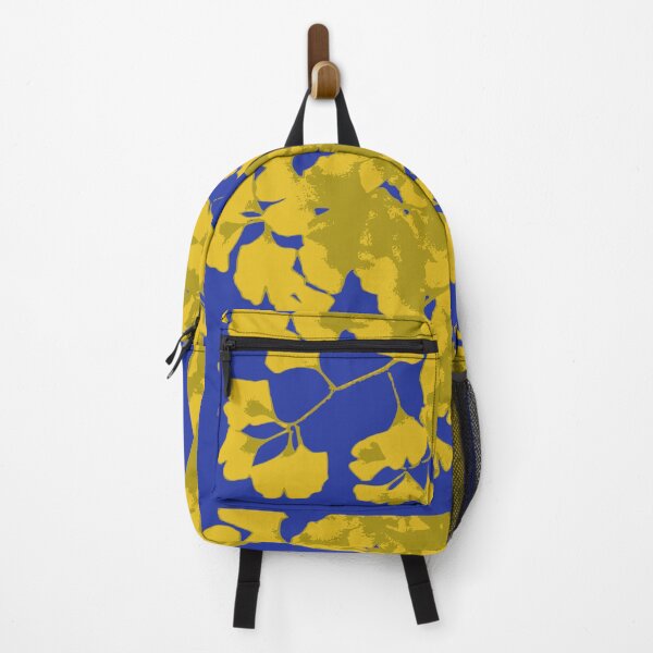 Item preview, Ginko Leaves in Yellow and Green on Royal Blue designed and sold by AlteredAtelier.