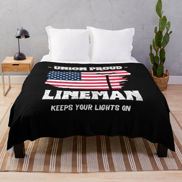 Item preview, Union Proud Lineman Keeps Your Lights On designed and sold by Teez-Me.