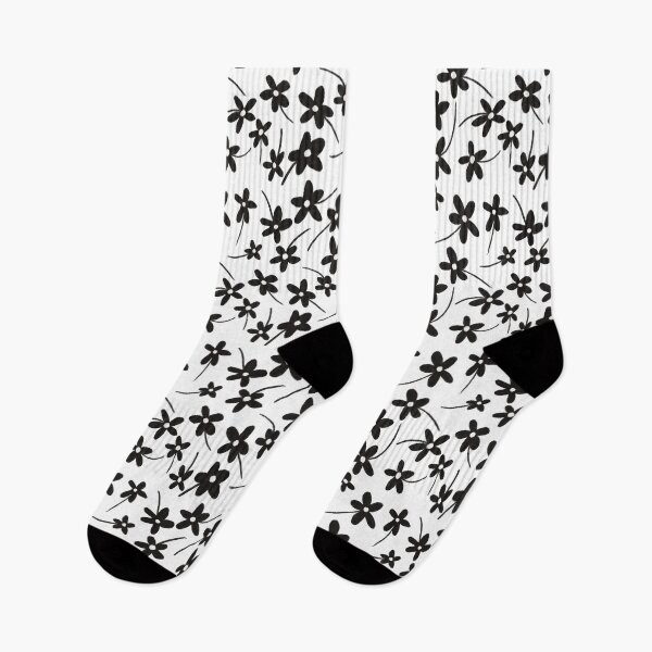 Item preview, Simple Small Black Flower Pattern on White designed and sold by Stephanie McRae.