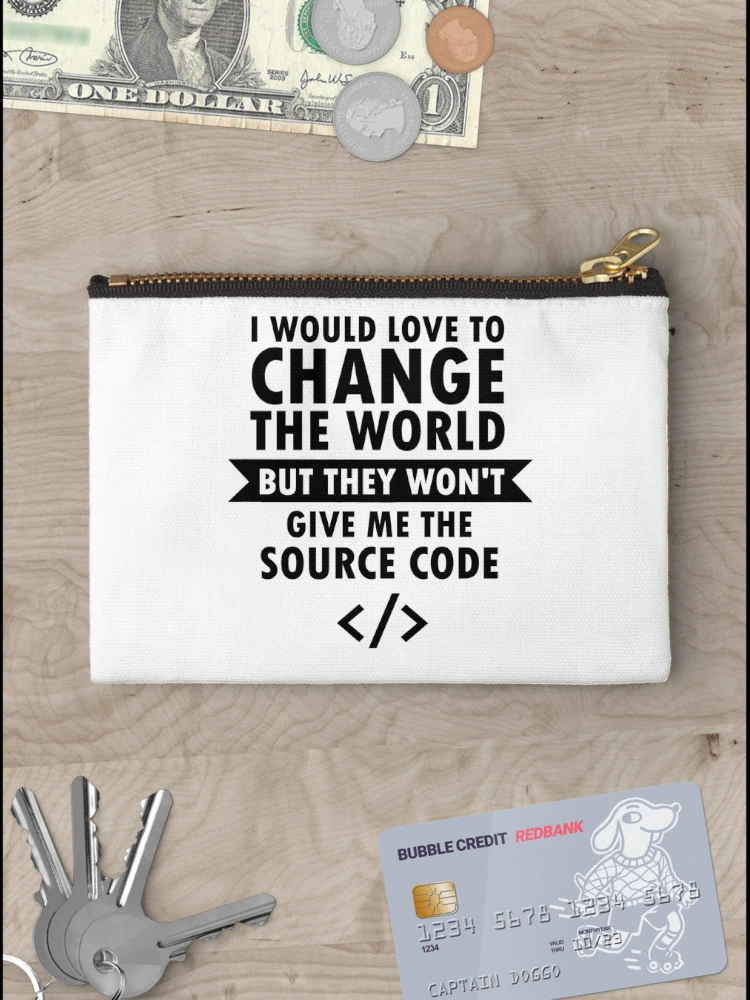 Thumbnail 3 of 4, Zipper Pouch, Programmer Gift Programming Computer Scientist Source Code designed and sold by LeMuesch.