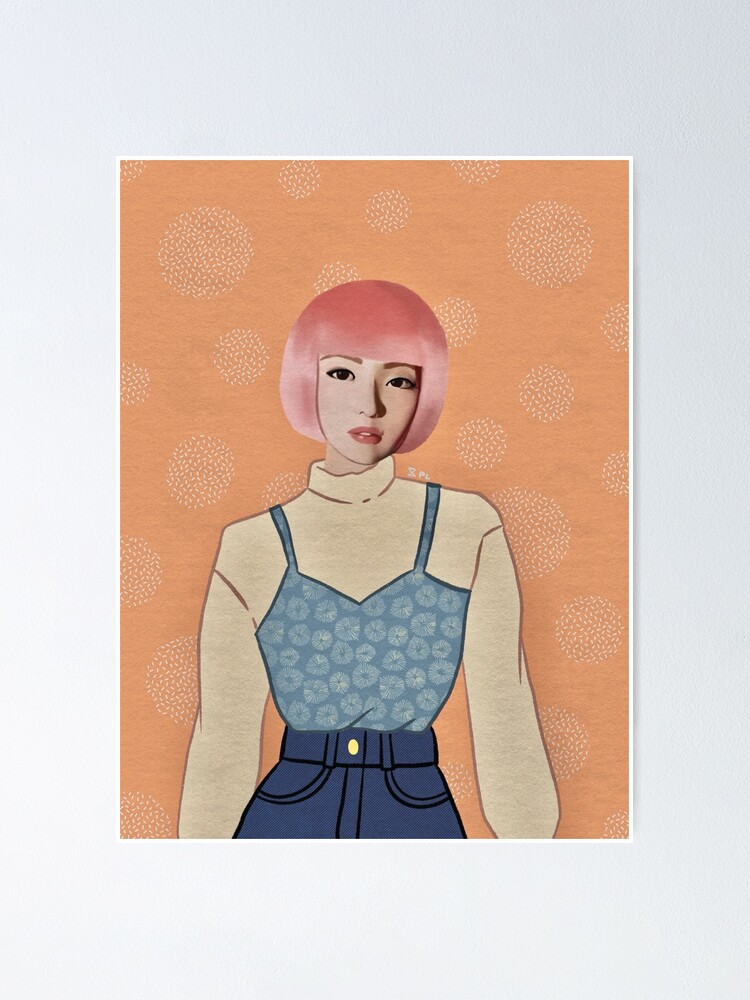 Alternate view of Pink Haired Girl Poster