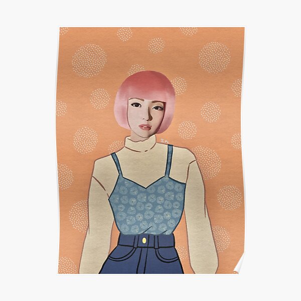 Pink Haired Girl Poster