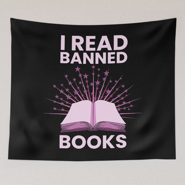 Item preview, I Read Banned Books Reader Tee designed and sold by Manisma Road.