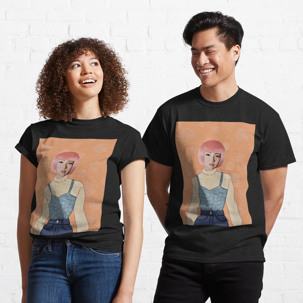 Pink Haired Girl Classic T-Shirt