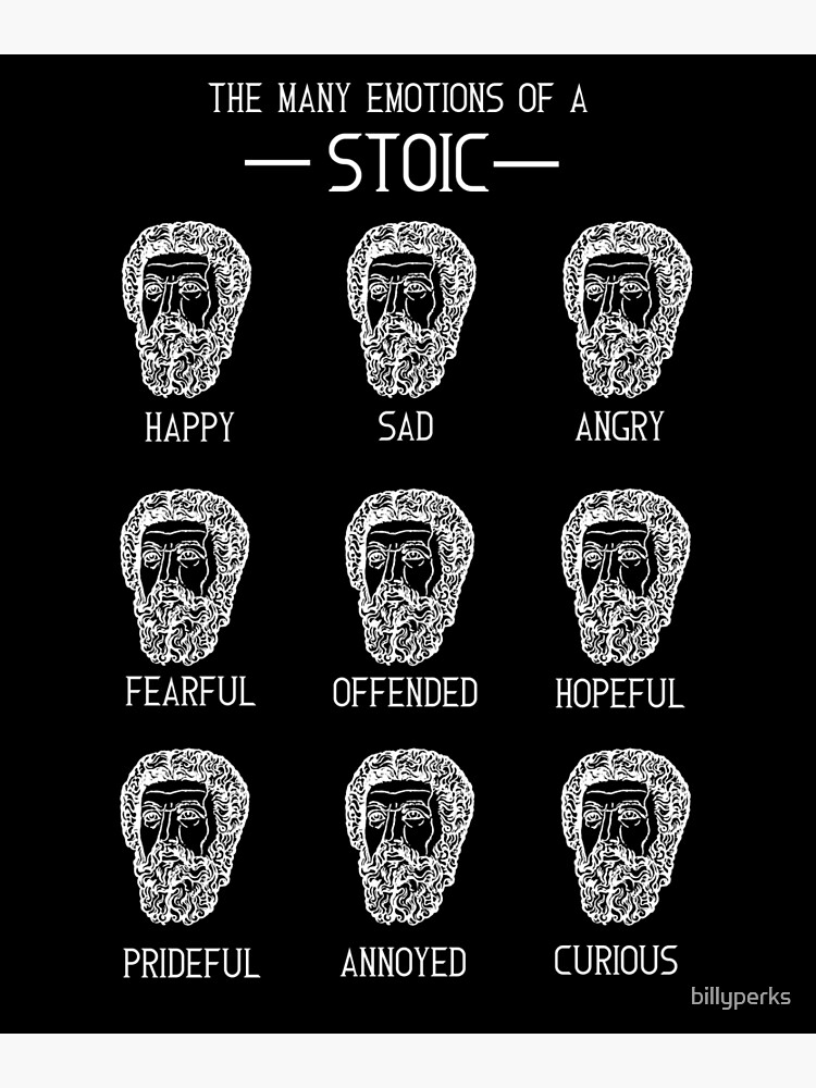 Funny Many Emotions of a Stoic Philosopher" Poster for Sale by billyperks |  Redbubble