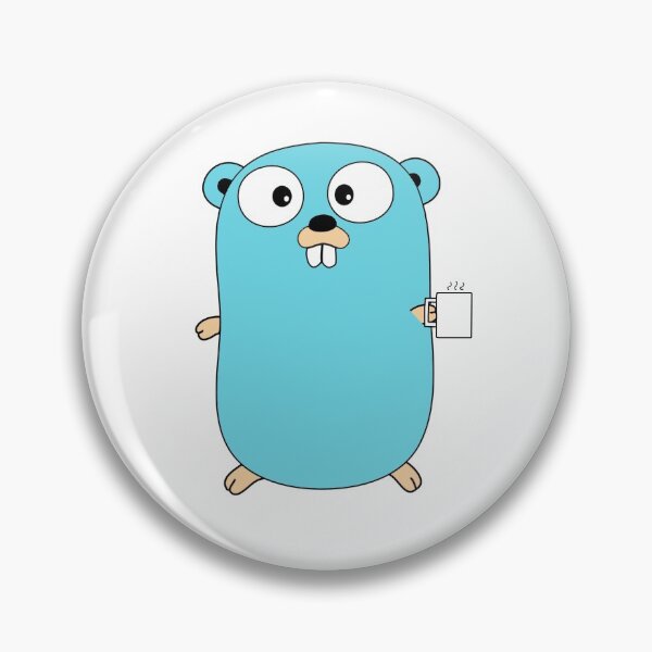 Artikelvorschau, Golang Gopher mit Kaffee entworfen und verkauft von WearYourGames.