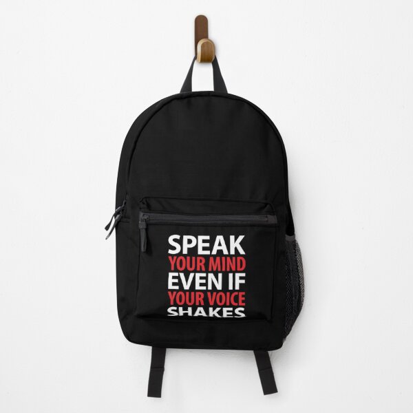 Item preview, Ruth Bader Ginsburg - Speak Your Mind, Even If Your Voice Shakes - Red White Black designed and sold by MoopCatSwag.