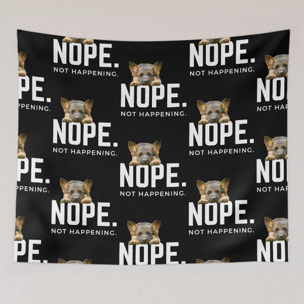Item preview, Nope. Not happening. (Sleepy German Shepherd pup) designed and sold by JellyBeenzz.