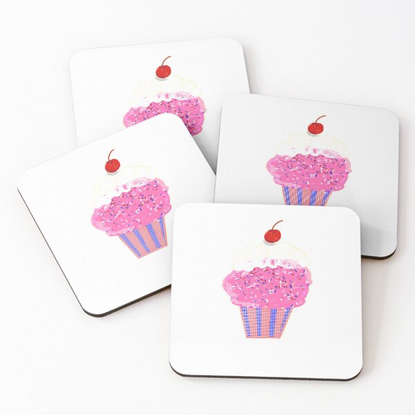 Item preview, Strawberry cupcake with a cherry on top designed and sold by TheClayMermaid.