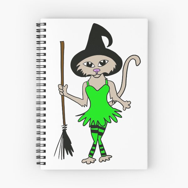 Item preview, Halloween Witch Cat designed and sold by KitCatCards.