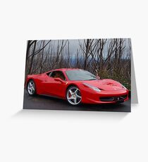 Red & Sleek Greeting Card