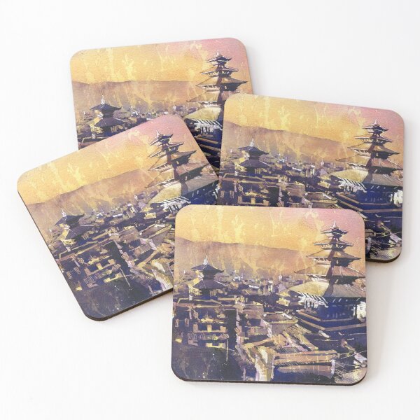 Item preview,  Nyatapola Temple at sunset in the city of Bhaktapur (Kahtmandu Valley), Nepal. designed and sold by rfoxphoto.