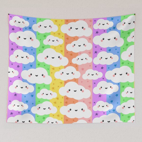 Item preview, Cute Clouds Rainbow Background designed and sold by SofiaSava01.