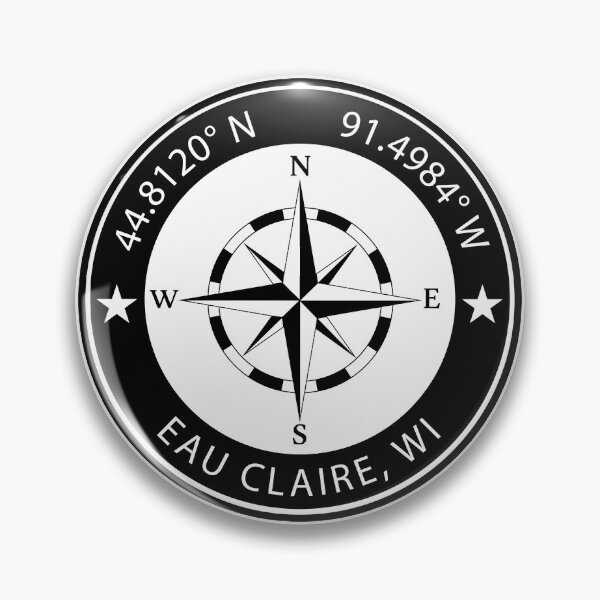 Aperçu de l'œuvre Eau Claire, Wisconsin Coordonnées géographiques créée et vendue par TeeOhGraphics.