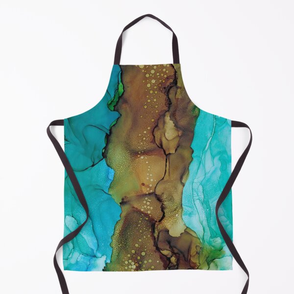 Item preview, Brown Turquoise Abstract 2: Original Alcohol Ink Painting by Herzart designed and sold by herzart.