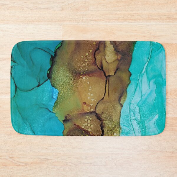 Item preview, Brown Turquoise Abstract 2: Original Alcohol Ink Painting by Herzart designed and sold by herzart.