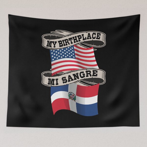 Item preview, My Birthplace Mi Sangre Dominican Republic Flag T Shirt Merch designed and sold by PRINTS2HOT.