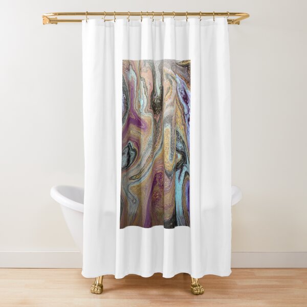 Modern Starry Night Shower Curtain
