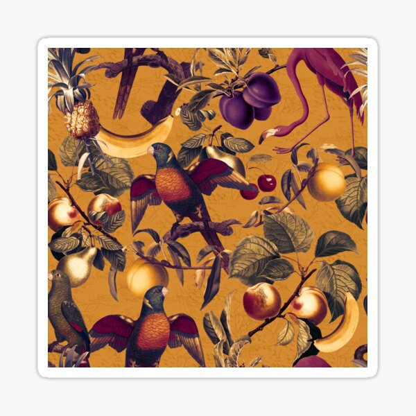 Artikel-Vorschau von Vintage Traumgarten | Obst und Vögel Muster, designt und verkauft von Printify Zone.