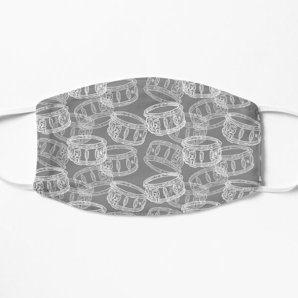 The Beat Goes On! Snare Drum Seamless Pattern Flat Mask