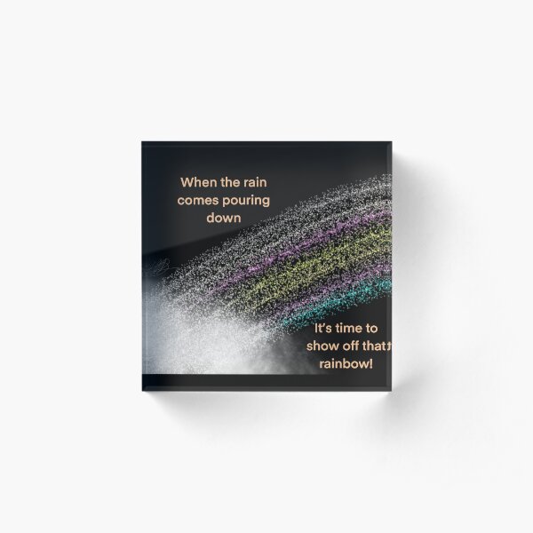 Rainbows (transparent) Acrylic Block