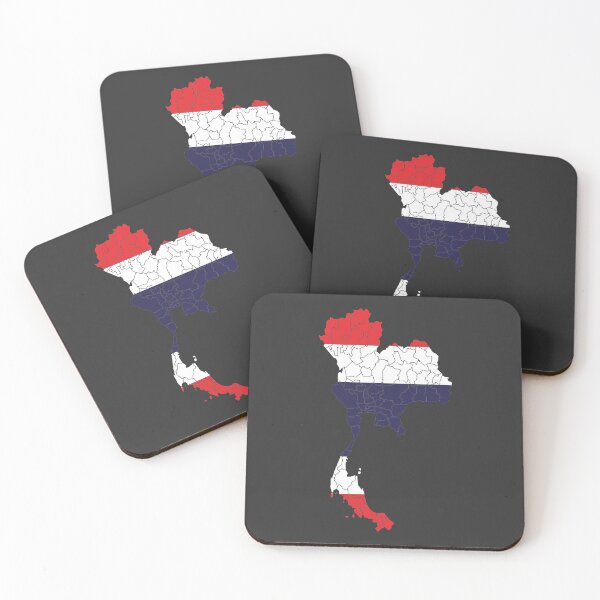 Item preview, Thailand Flag Map with regions designed and sold by Alo.