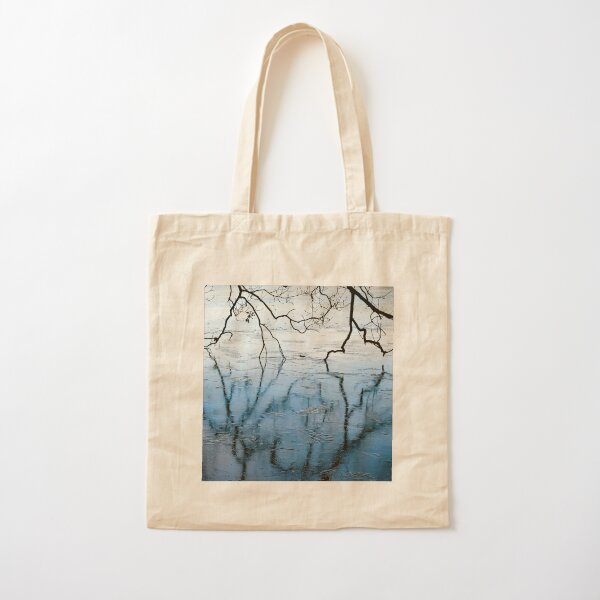 Frozen Lake Reflections Cotton Tote Bag
