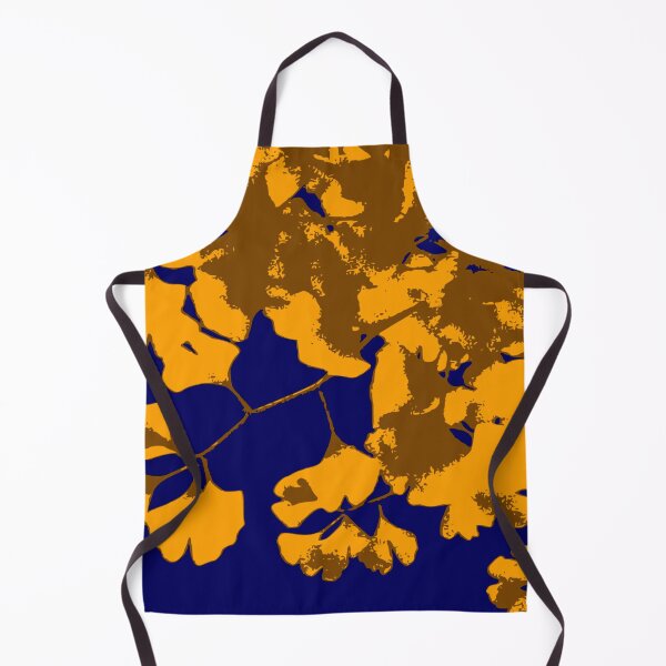 Item preview, Ginko Leaves in Orange and Brown on Dark Blue designed and sold by AlteredAtelier.