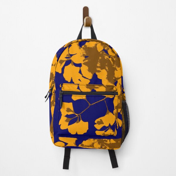 Item preview, Ginko Leaves in Orange and Brown on Dark Blue designed and sold by AlteredAtelier.