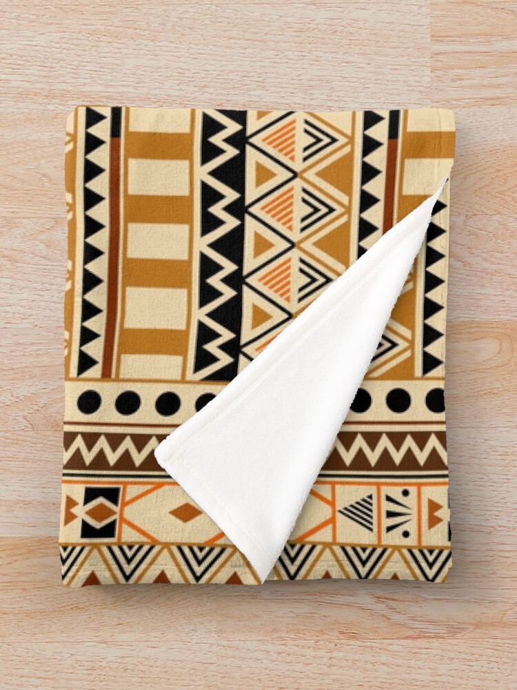 "Aztec Tribal Print" Throw Blanket by onelegtwoleg Redbubble