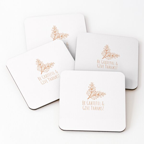 Item preview, Minimalist Be Grateful And Give Thanks fall leaves design in orange designed and sold by milkasweet.