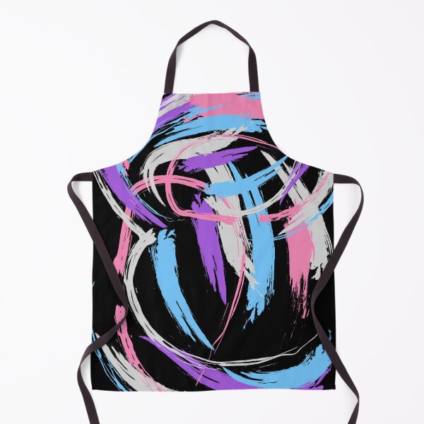 Aperçu de l'œuvre Neon Brush Strokes and Swirls Pensées abstraites créée et vendue par Rcasadesign.