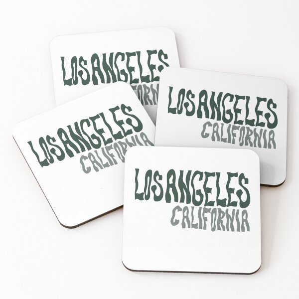 Item preview, Los Angeles California green hand lettering designed and sold by sheyenneday.