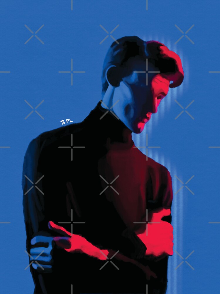 Blue Gel Lighting Man Portrait by StellarTatter