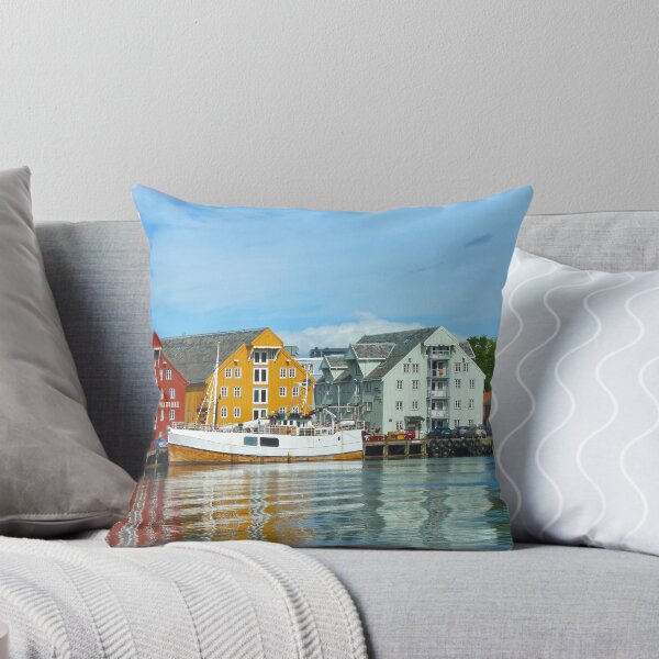Item preview, Tromso Waterfront Buildings designed and sold by LouiseFranksArt.