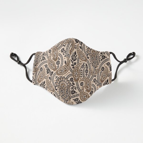 Brown Paisley Fitted 3-Layer
