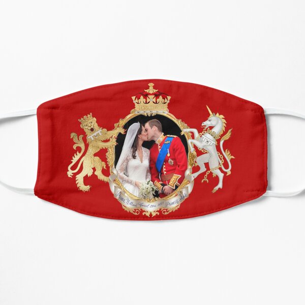 William and Kate, 2011 Royal Wedding Kiss Flat Mask