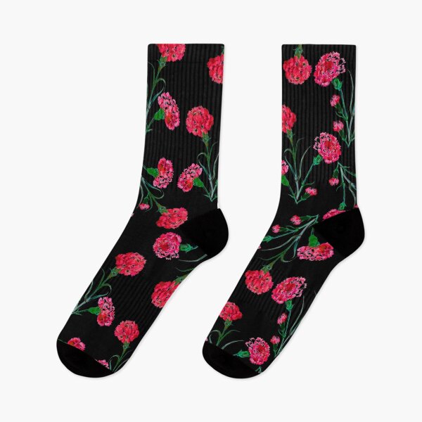 Item preview, Carnations on black background designed and sold by varelagraphics.
