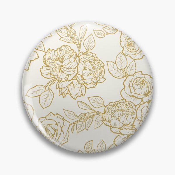 Item preview, Gold on White Floral designed and sold by WeepingRock.