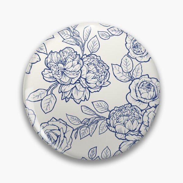 Item preview, Blue on White Floral designed and sold by WeepingRock.