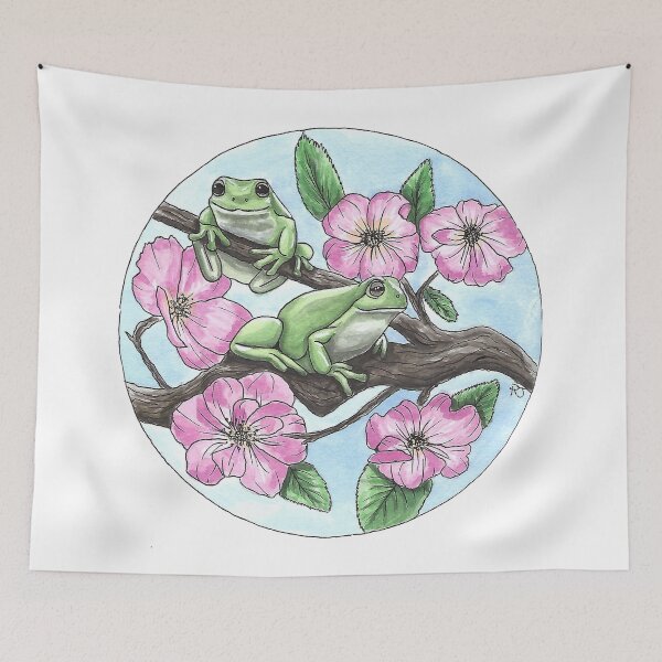 Item preview, Frogs and Flowers designed and sold by rachelljjones.