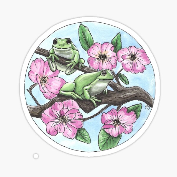Item preview, Frogs and Flowers designed and sold by rachelljjones.