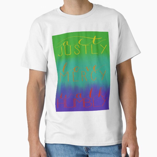 Vista previa del artículo con la obra «actúa con justicia, ama la piedad, camina humildemente», diseñado y vendido por awaterman.