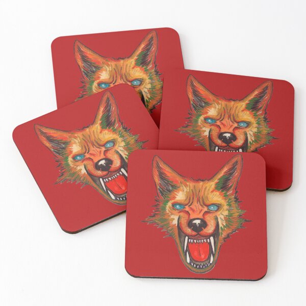 Item preview, Angry colorful fox wolf designed and sold by susserain.