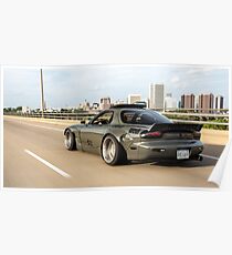 Rocket Bunny RX7 on the move Poster