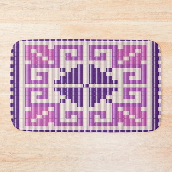 Item preview, Romanian beaded folk motif with ancestral embroidery in purple hues designed and sold by folkyouall.